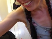 I snuck a piss while he showered 12/16