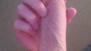 How big is it? Let's find out! Tape Measure - Large white cock & precum