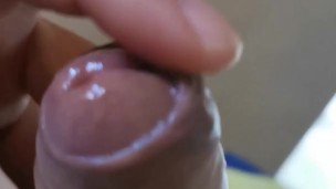 Playing with my dick and precum