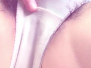 濡れ染みパンティのスジがくっきり♡クリトリス弄って喘ぎながらイク剛毛素人♡【個人撮影】 10/16