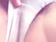 濡れ染みパンティのスジがくっきり♡クリトリス弄って喘ぎながらイク剛毛素人♡【個人撮影】 11/16