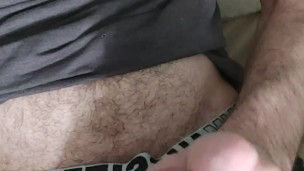 Uncut wank in Aussibum Boxers