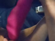 Up close playing with juicy pussy next to boyfriend 3/16