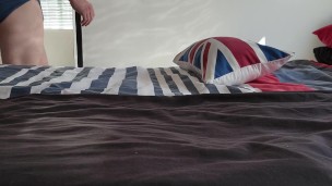 Lying on my bed playing