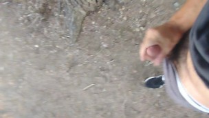 public jerk off on river trail