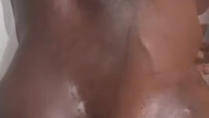 Ebony Muscle Butt Fucks Himself