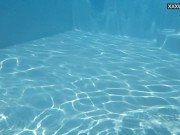 Hot and tight teen Cage swims nude publicly 10/16