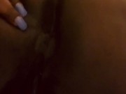 Teal hair purple nails