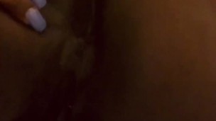 Teal hair purple nails