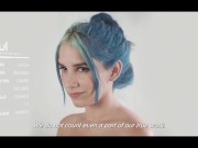 AZUL - una asistente virtual muy cachonda seduce a su dueño para que le rompa el culo - MIN GALILEA