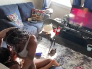 Pretty Nympho Just Had To Ride His Chocolate Dick! 1/16