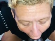 Sexy milf does her best to deep throat bbc! And sucking balls too! Lol shouted out her mom too! 10/16