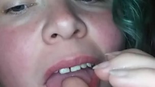 Sucking my cum off my fingers