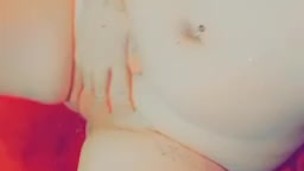 MILF plays with herself then licks it off her fingers