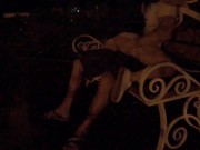 A young couple is having sex on a roadside bench. - Screenshot 12 of 16 - Amateur Couple
