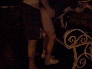 A young couple is having sex on a roadside bench. - Screenshot 14 of 16 - Blowjob