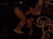 A young couple is having sex on a roadside bench. - Screenshot 2 of 16 - Amateur Couple