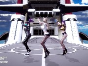 [MMD] CLC - Helicopter Ahri Akali Kaisa Seraphine Sexy Kpop Dance League of Legends KDA 1/16