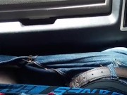 Petty Milf Driving Truck Let's Latino Guy Jerk Off To Her In Public Part 1