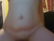 Taking Large Chance the horse cock dildo for a short ride. 10/16