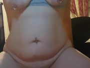 Taking Large Chance the horse cock dildo for a short ride. 14/16