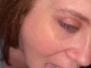 Redhead wife gets a facial 