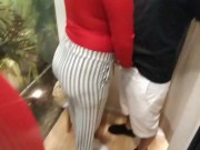 I follow an unknown girl in the clothing store and she sucks my dick in the fitting rooms 7/16