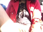 Fucking myself while my coworker drives around