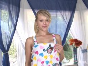 Blonde Coed Teagan Summers Eats Cake Naked Before Banging Her Red Dildo! 4/16