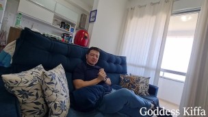 Goddess Kiffa and Mr Pine - Giantess Pov 1 - Wife is mad at husband and step on him merciless - FOO