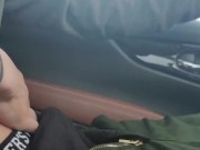 Johnholmesjunior in very risky public solo show while driving down highway on vacation part 5 CUM