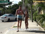OMG Sexy Bikini Girl Says Yes To Fucking A Stranger She Meets On The Street! 2/16