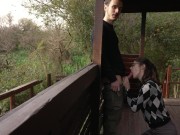 Petite horny teen fucked in public park - Almost caught! - Outdoor amateur sex 7/16