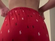 Cute brunette teen spreading holes in pjs 5/16