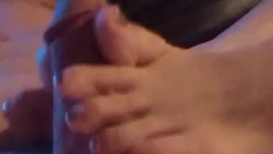 Absolutely GORGEOUS WIFE giving A Incredible fooTJoB