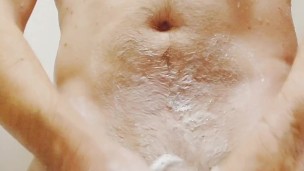 Swedish guy in the shower.