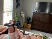 Sexy young babe plays with her pussy with her favorite toy 10/16