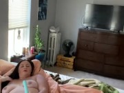 Sexy young babe plays with her pussy with her favorite toy 7/16