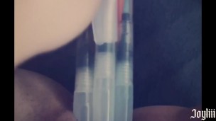 I fuck my Pussy with markers -(Add me @joyliii_real)