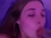 Hot brunette teen loves to slobber and choke on her toys 15/16