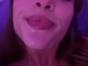 Hot brunette teen loves to slobber and choke on her toys 16/16