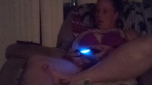 Upskirt Gamer Girl and Cleavage Tease