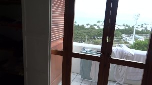 I pee before going to the beach and my hairy pussy is filmed while I rest