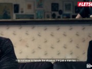 HORNY HOSTEL - Huge Tits Blonde Angel Wicky Gets Her Pussy Fucked By Her Step Brother And His Friend - LETSDOEIT 1/16