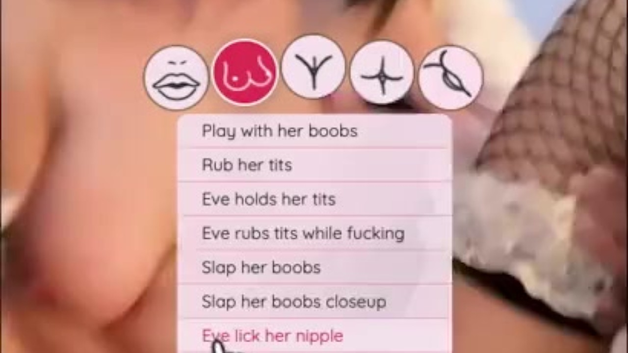 eve sweet and Simon into an interactive threesome in this porn game for  mobile