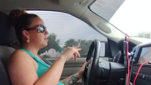 I let bisexual guy jerk off to me in public while I smoke and drive truck in mini dress part 6