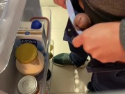 Refreshing Asian cock in front of fridge with a hot handjob  15/16