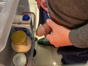 Refreshing Asian cock in front of fridge with a hot handjob  7/16