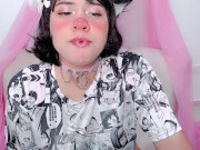 Spit teasing, goal of chaturbate