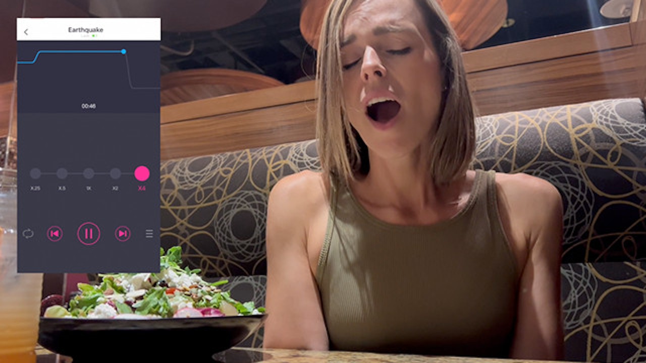 Public Orgasm With Lowense - Cumming hard in public restaurant with Lush remote controlled vibrator -  RedTube